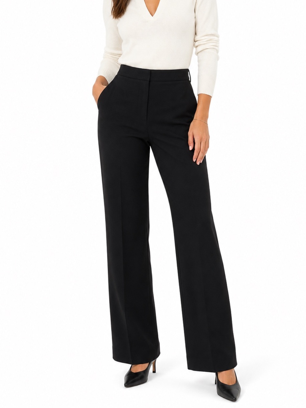 Babaton Aritzia Wool Cashmere Dress Pants Black Size 12 Straight Leg